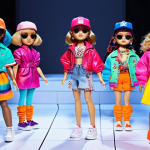 **

A miniature runway scene featuring LOL Surprise dolls in high-fashion outfits inspired by global fashion shows. Focus on vibrant colors, unique shapes, and trendy materials used in the doll's clothing. Consider a "streetwear" inspired collection with oversized clothing, caps, and stylish sneakers.

**